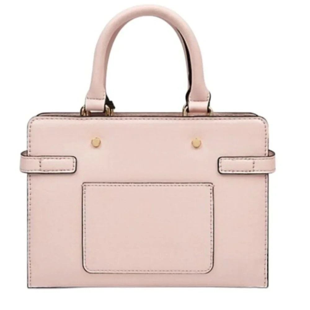 Pink Nine West Bag Block Satchel Vegan Leather Handbag Purse WOMEN'S WOMAN'S
